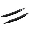 Pair Car Headlight Eyebrows Left Right Glossy Black Modification Replacement