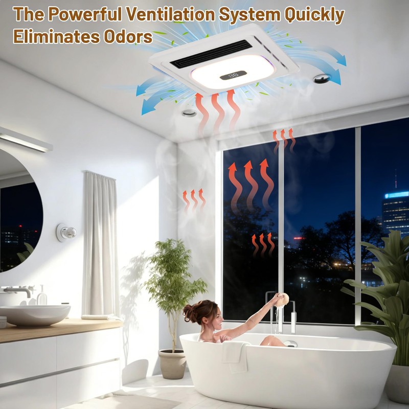 4 in 1 Bathroom Exhaust Fan – 1800W Heater 180