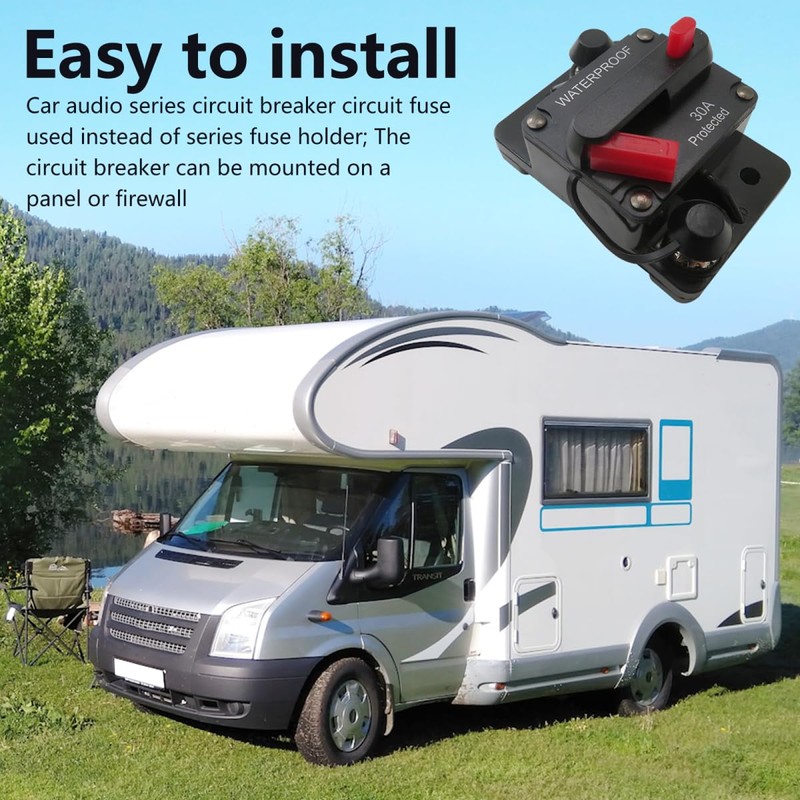 BUTITNOW 30AMP Waterproof Circuit Breaker for Boat Trolling Motor Marine