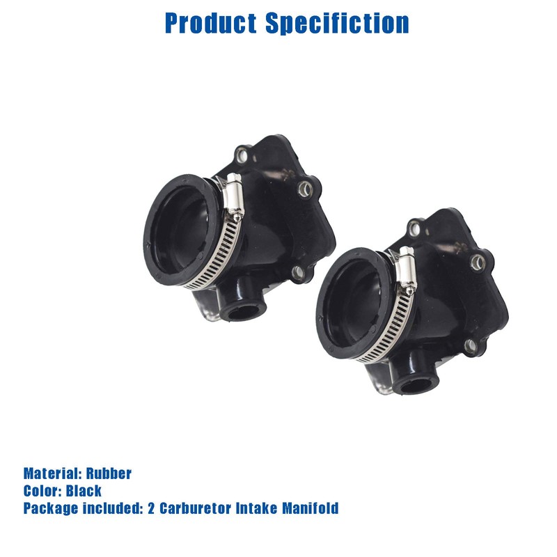 2 Pack Rubber Carburetor Flange Intake 420867882 420867880 Replacement for