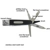Iconikal 8-in-1 Toenail Clipper Multi Tool with Screwdriver, Brush, File,
