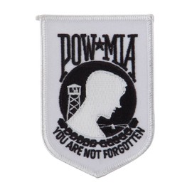 Pow Mia Embroidered Military Patch - Pow White OSFM