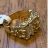 Unbranded 18 K HGE Nugget Ring With CZ Pillow Cut
