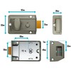 UK Security Supplies Traditional Nightlatch - 60mm Backset - Green