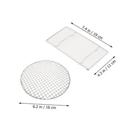 Totority 2pcs Barbecue Wire Mesh Portable BBQ Grill Pads for Outdoor Cooking for Grilling Meat Vegetables and More Lightweight and Easy to Use for Camping and Picnics