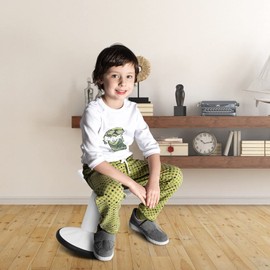 Giantex Wobble Stools for Classroom Seating, Wiggle Stool with Adjustable Height, 23" Active Learning Stool, Sitting Balance Chair for School, Office Stand Up, Flexible Seating Wobble Chair (White)