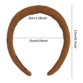 EXIPSAT Set of 3 Sponge Headbands, Wide Soft Headband, Women's Hair Band, Fashionable Headpiece with Comfortable Fit, Multicoloured Headband for Women Hairstyle Fixation