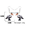 BAMAY Cute Mandarin Duck Earrings Acrylic Dangle Jewellery Flowers Duck