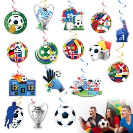 2024 Euro Football Ceiling Hanger, Spiral Garlands, Hanging Decoration, 2024 Football Euro Decoration Hanging Swirls, Football Foil Swirl Decorations, Photo Props for European Football Championship