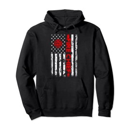 Firefighter American flag gifts Patriotic Fire Chief Pullover Hoodie