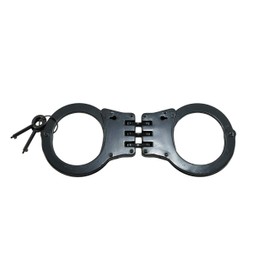Kidan Knives Double Lock Heavy Duty Hand Cuffs (Black w/Hinges)