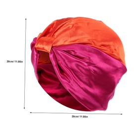 LIFKOME 3pcs Double-Layer Satin Sleep Cap for Women Elastic Turban Night Headwear for Hair Protection for Chemotherapy and Sleeping