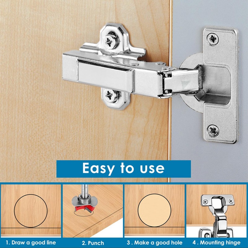 Bestgle Hinge Hole Drill Guide Set, 35mm Forstner Guide Drill