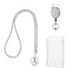 Heclia Retractable ID Badge Holder with Bling Neck Strap Lanyard