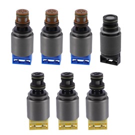 X AUTOHAUX Engine Shift Control Gearbox Solenoid Valve Kit Fit for 6HP19 6HP26 6HP32 - Pack of 7 Titanium Tone