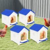 KOLHGNSE 4 PCS Chicken Nesting Boxes, Plastic Laying Hen Nest