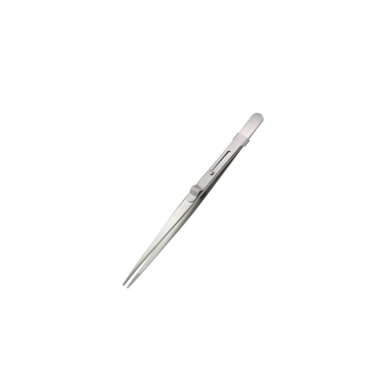 Modelcraft Fine Serrated Locking Stainless Steel Tweezers, PTW1093/FR