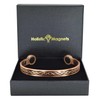 Pure Copper Magnetic Bracelet Copper Bangle 6 Powerful Neodymium Magnets Unisex Adjustable, Braided Pattern- HGB (M: Wrist 16.5-19.5cm/6.5-7.6")