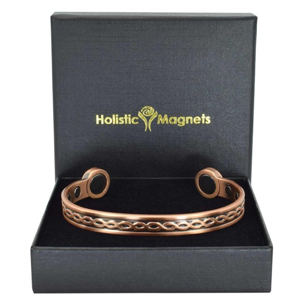 Pure Copper Magnetic Bracelet Copper Bangle 6 Powerful Neodymium Magnets