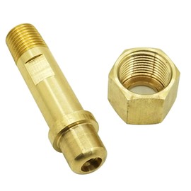 CGA-540 x 1/4"NPT Nut Nipple - Brass Adapter for Oxygen Cylinder Inlet Regulator