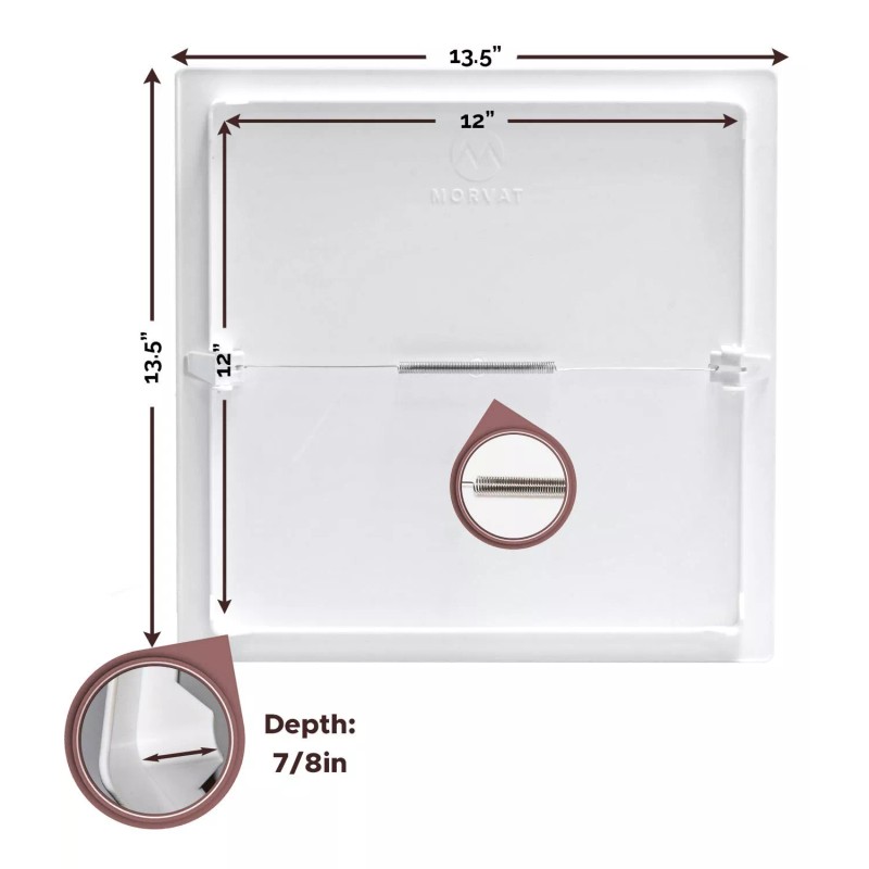 Morvat 12x12 Spring Access Panel for Drywall & Ceiling, 2