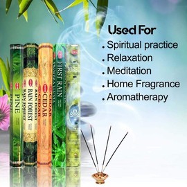 HEM Incense Sticks (Forest, Cedar, Pine, Rain Forest and First Rain) - Total 100 Sticks