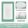 wegreeco Unscented Diaper Liners,Fragance Free and Chlorine Free - 100