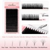 NATUHANA Round Eyelashes Extension 0.15mm D Curl Russian Volume Lash
