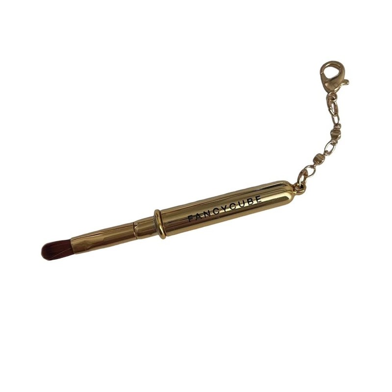 [Fancy Cube] Lip/Eyeliner Brush (Package / Accessory Chain Attached) (Gold)