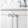 CcHhyyt 2 Pcs Crystal Self Stick Knobs Aluminum Self Adhesive