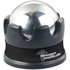 newgen medicals Metal Massage Balls: Cooling Massage Ball Made of Stainless Steel with 360° Rotation Holder (Massage Ball Metal, Massage Roller, Foot Massager)