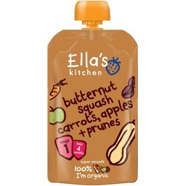Ella's Kitchen - Stage 1 Baby Food - Butternut Squash, Carrots, Apples & Prunes - 120g (Pack of 6)