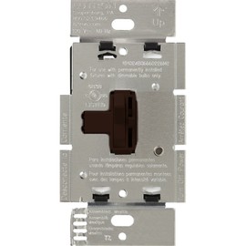 Lutron Toggler Magnetic Low Voltage Dimmer Switch, Single-Pole, AYLV-600P-BR, Brown