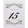 Laurel Wreath and Greenery Wedding Table Numbers, 1-15, Double Sided,