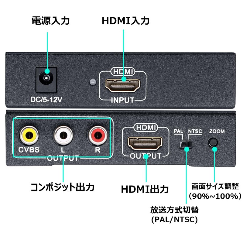 ELEVIEW HDMI to Composite Video Converter RCA HDMI Simultaneous Output