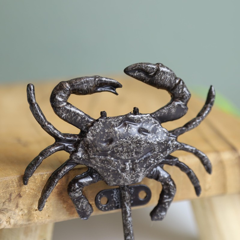 Fyne-Finds Metal Crab Hook Rustic Vintage Nautical Leads Coat Keys