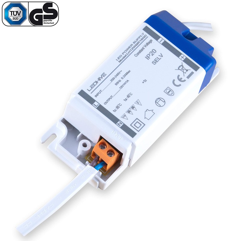 LED Drivers 240V to 12V Including MR16 connectors x 6/0.5-12W