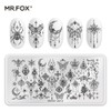 5 Pcs Nail Plates Stamping Set Starry Star Moon Esoteric