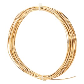 Benecreat Total Length 32.8 ft (10 m) Wire Diameter 0.03 inch (0.8 mm) Square Accessory Wire, Brass, Art Wire, Glossy, Tarnish Prevention, Craft Copper