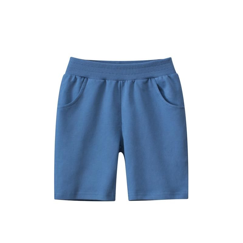 AMMENGBEI Little Boys Cotton Sport Jogger Shorts,Kids Summer Solid Active