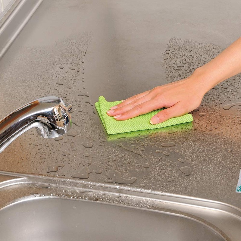 Azuma Industries BA795 Absorbent Cloth, Green, Absorbs Water Drops and