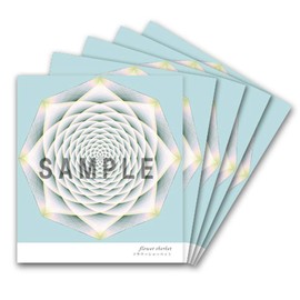 Kusurie Flower Sorbet Small Size 3.9 x 4.4 inches (10.0 x 11.3 cm), Set of 5