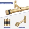 1Inch Diameter Single Curtain Rods with Decorative Finials 72-144inch, Warm