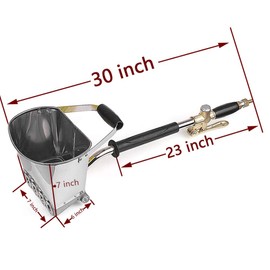 Beduan 4 Jet Pneumatic Cement Mortar Sprayer Gun Plaster Stucco Automatic Air Panting Tool for Wall (Pack of 2)