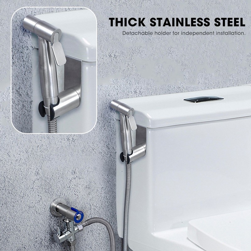 Stainless Steel Bidet Sprayer Spray Head Toilet Attachment Cleaning Tool