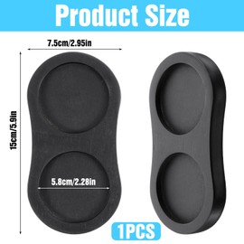 Salt and Pepper Tray, Black Wooden Salt and Pepper Holder, Fits Many Mills & Shakers, Grinder Accessories