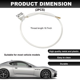 KVAEY 2 PCS Aerosol Nozzle, 4.5mm Spray Tip Nozzle Extension Hose for Male Stem Spray Cans, 19.69 Inches 360 Degree Extension Hose H3C9 Fluid Car Nozzle Film, Car Accessories