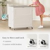 HAIXIN HOME Rolling Laundry Hamper with Lid, 130L Large Capacity
