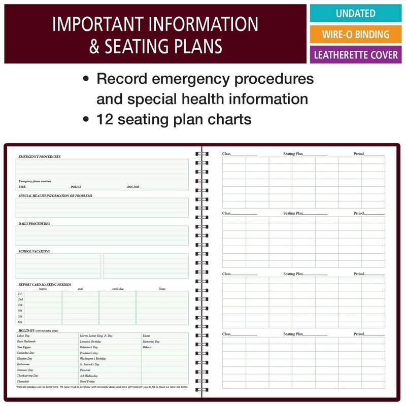 Class Record Book for 9-10 Weeks. 35 Names. Larger Grade