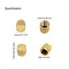 30 Pcs Schrader Core Caps, 1/4" HVAC Locking Caps Brass